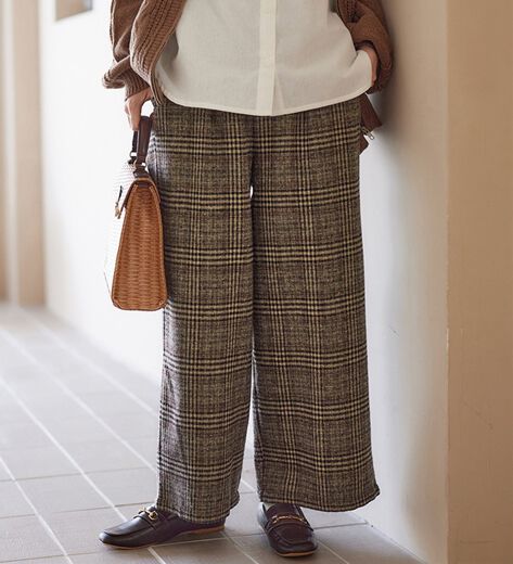 ENFOLD グレンチェックパンツ