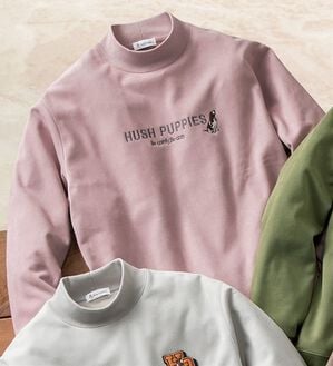 「＜ハッシュパピー＞選べるデザインスエードトレーナー（メンズトレーナー）」｜ピンク