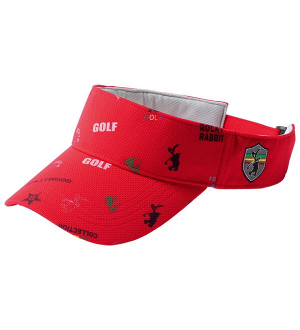 「＜ロッキーラビット＞イニシャルパターンサンバイザー（メンズ帽子）」｜詳細画像