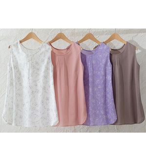 LAVIENNE（ラヴィエンヌ）の「【４色組】１枚でも透けにくい楊柳タンクトップ（肌着・インナーウェア）」｜4色組