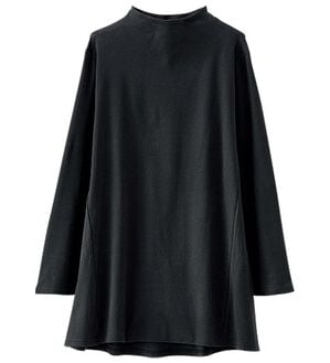 BELLUNA（ベルーナ）の「艶やかコットン１００％チュニック（チュニック）」｜黒