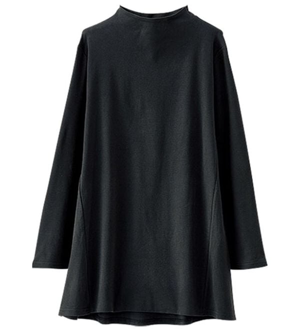 BELLUNA（ベルーナ）の「艶やかコットン１００％チュニック（チュニック）」｜黒