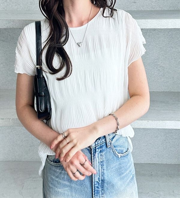 GeeRA（ジーラ）の「前後２ＷＡＹシアーシャーリングブラウス（ブラウス）」｜詳細画像