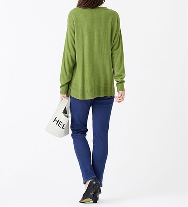 BELLUNA（ベルーナ）の「裏ベロアストレッチデニムパンツ（フルレングスパンツ）」｜詳細画像