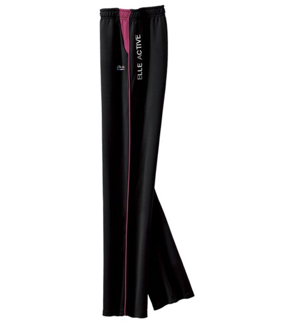 BELLUNA（ベルーナ）の「＜ＥＬＬＥ　Ａｃｔｉｖｅ＞多機能！配色ジャージパンツ（その他パンツ）」｜黒