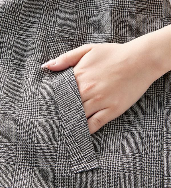 RANAN（ラナン）の「クレープジャカードハーフスリーブジャケット（テーラードジャケット）」｜詳細画像