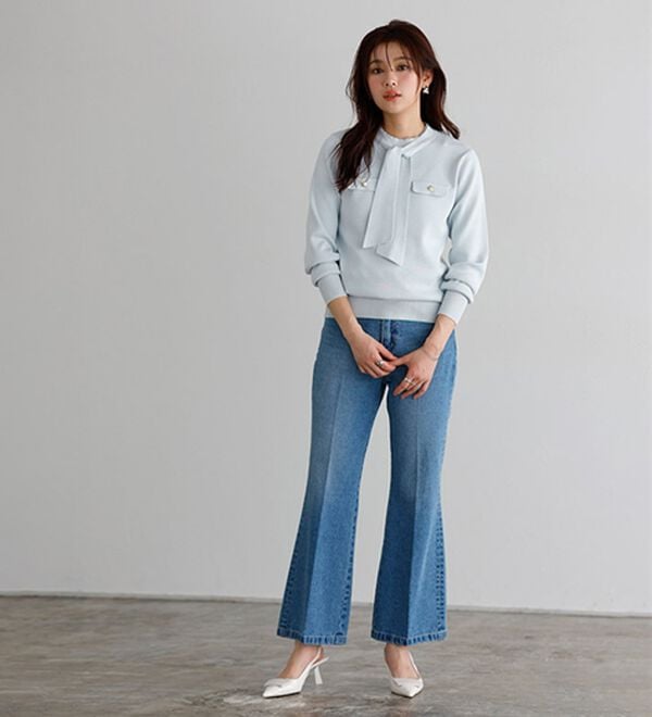 Pierrot（ピエロ）の「ボウタイポケットニット（ニット・セーター）」｜詳細画像