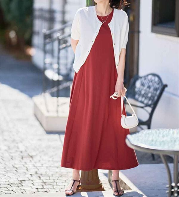 RANAN（ラナン）の「綿１００％フレアーロングワンピース（ロングワンピース）」｜詳細画像