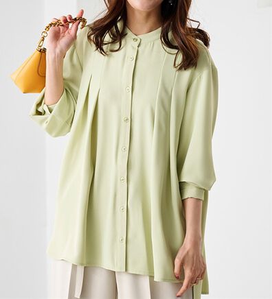 RANAN（ラナン）の「タックデザインバンドカラーシャツ（シャツ）」