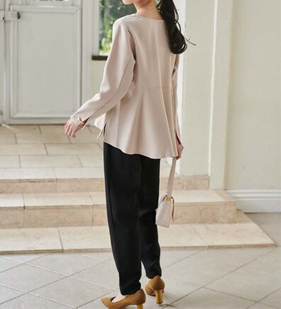 RANAN（ラナン）の「【選べるデザイン】楽してきれい見え！セットアップ（ブラウススーツ）」