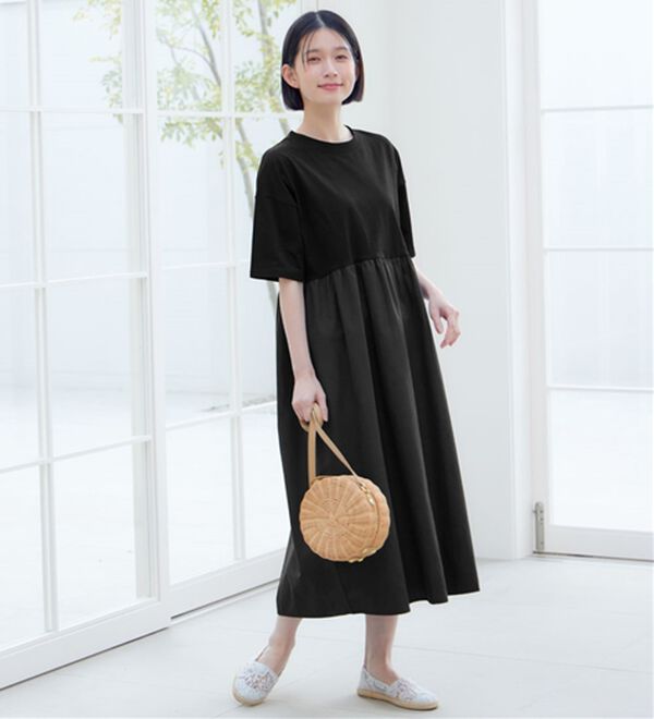 Viola e Viola（ヴィオラ エ ヴィオラ）の「さらひやりコーデ楽ちんドッキングワンピ―ス（ドッキングワンピース）」｜詳細画像