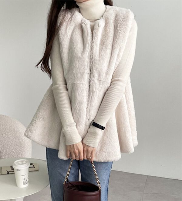 GeeRA（ジーラ）の「ペプラムファーベスト（ベスト）」｜詳細画像