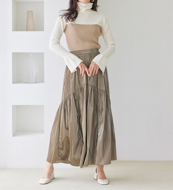 RANAN（ラナン）の「＜ムースタッチ＞洗える！バイカラータートルリブニット（ニット・セーター）」｜詳細画像