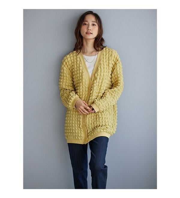 BELLUNA（ベルーナ）の「ポコポコが可愛いゆったりポップコーンカーディガン（その他カーディガン）」｜詳細画像