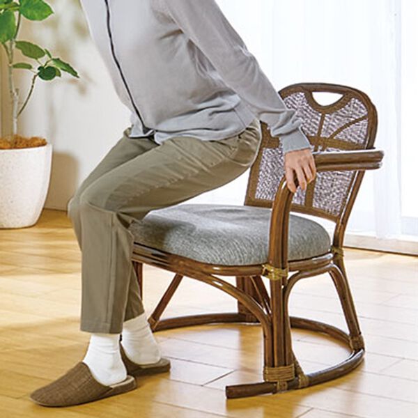 「籐あぐら座椅子（座椅子）」｜詳細画像