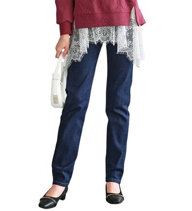 BELLUNA（ベルーナ）の「やわらかストレッチデニム素材スリムパンツ（フルレングスパンツ）」