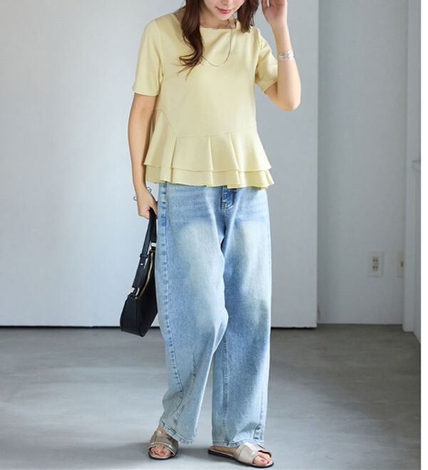 alotta（アロッタ）の「スクエアネックティアードトップス（カットソー）」｜詳細画像