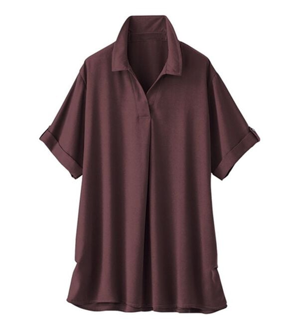 BELLUNA（ベルーナ）の「ジョーゼット素材スキッパーシャツブラウス（シャツ）」｜詳細画像