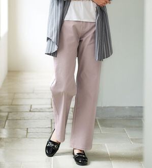 BELLUNA（ベルーナ）の「ぐんぐん伸びるカラーワイドデニム（ワイドパンツ・ガウチョ）」｜詳細画像