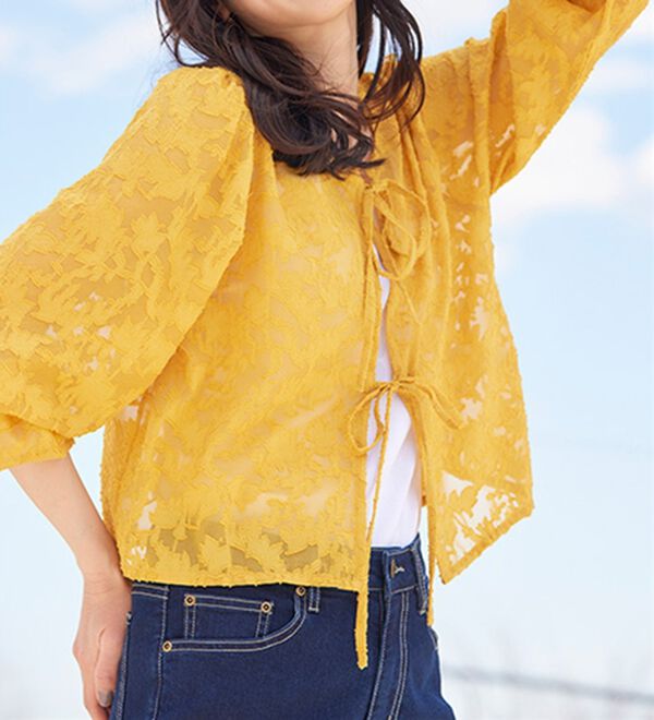 シアー素材キャンディースリーブ2WAYブラウス - ベルーナ【公式】