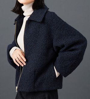 BELLUNA（ベルーナ）の「ブークレステンカラージャケット（その他ジャケット）」｜ネイビー