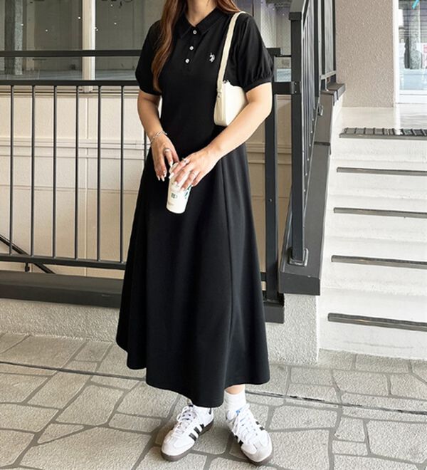 GeeRA（ジーラ）の「【Ｕ．Ｓ．ＰＯＬＯＡＳＳＮ】ポロ衿ワンピ―ス（その他ワンピース）」｜詳細画像