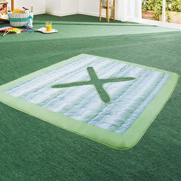 「綿しじら掘りごたつ敷布団（カーペット）」｜グリーン