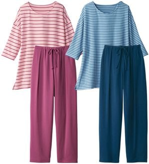 「【２着組】１日中着ていたくなるひんやりパジャマ（パジャマ・ルームウェア）」｜2着組