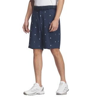 「＜ａｄｉｄａｓ＞ゴルフ　ＥＸ－ＳＴＲＥＴＣＨＡＣＴＩＶＥ撥水　モノグラムショートパンツ（メンズハーフパンツ）」｜ネイビー
