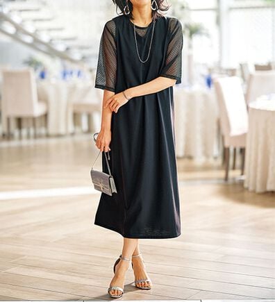 BELLUNA（ベルーナ）の「涼やかメッシュ&times;ワンピースアンサンブル（その他ワンピース）」