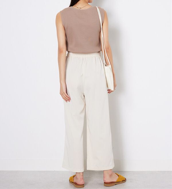 BELLUNA（ベルーナ）の「【接触冷感】なめらかタッチイージーワイドパンツ（ワイドパンツ・ガウチョ）」｜詳細画像