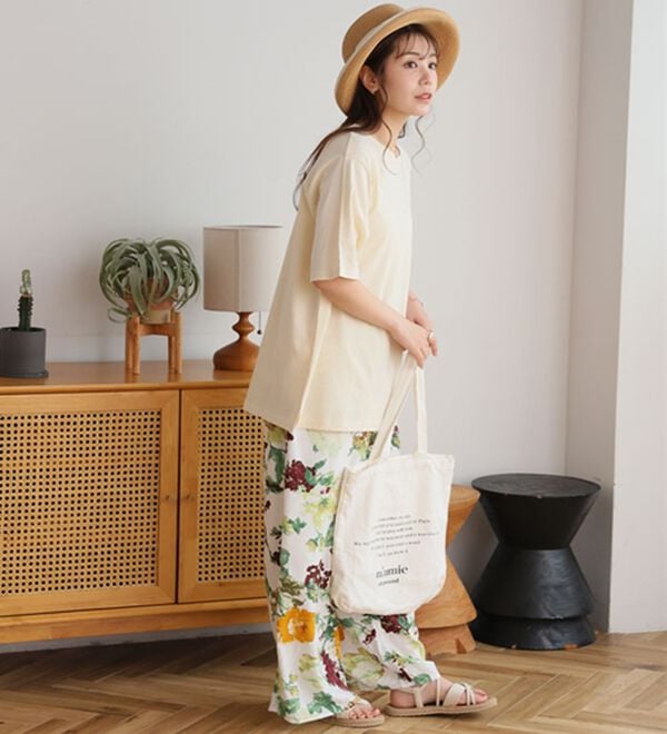 A HAPPY MARILYN（アハッピーマリリン）の「【Ｌ～８Ｌ】ＵＳＡコットン１００％ベーシックＴシャツ（Tシャツ）」｜詳細画像