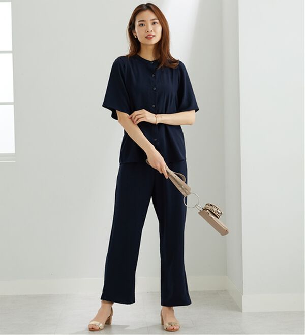 BELLUNA（ベルーナ）の「【快適Ｌａｂ．】お手入れ楽々ビンテージ調素材ブラウス（ブラウス）」｜詳細画像