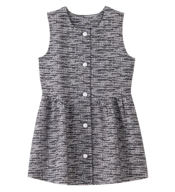 GeeRA（ジーラ）の「入学・卒業にも！華やかニットツイードペプラムジレベスト（ベスト）」｜詳細画像