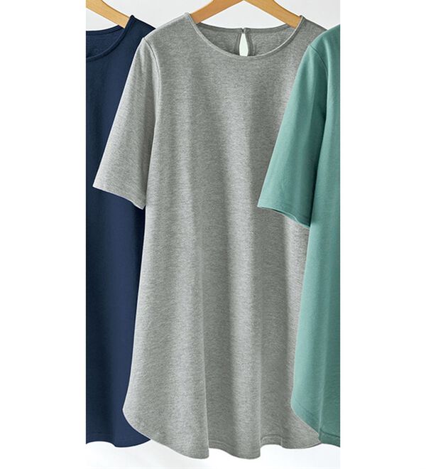 BELLUNA（ベルーナ）の「多機能！綿１００％かのこ素材フレアーチュニック（チュニック）」｜詳細画像