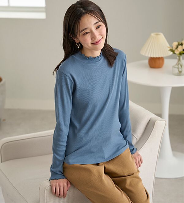 BELLUNA（ベルーナ）の「《ＨｕｇＲｅａｍコットン》メロウリブプルオーバー（カットソー）」｜詳細画像