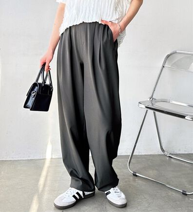 GeeRA（ジーラ）の「オンオフ着られる！カーブパンツ（フルレングスパンツ）」