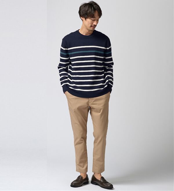 REMEN'S（リメンズ）の「【洗える】やわらかタッチボーダークルーネックセーター（メンズニット・セーター）」｜詳細画像