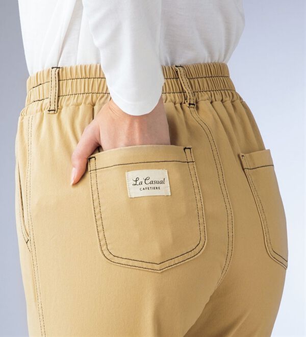 ルフラン（ルフラン）の「ラクばきコットン混パンツ＜ポプル＞（フルレングスパンツ）」｜詳細画像
