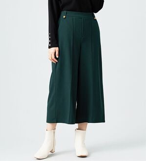BELLUNA（ベルーナ）の「ツイルストレッチ素材ワイドパンツ（その他パンツ）」｜モスグリーン