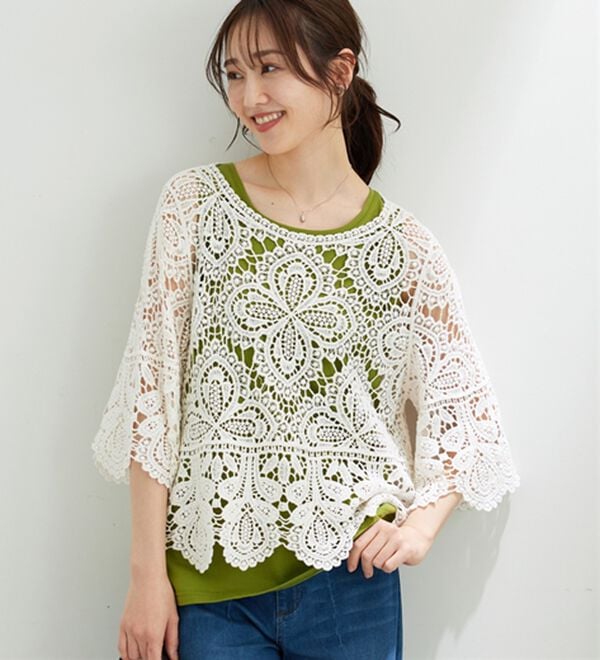 BELLUNA（ベルーナ）の「ヒンヤリ！綿１００％サマ見えタンクトップ（タンクトップ・キャミソール）」｜詳細画像