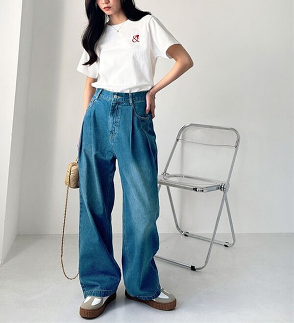 GeeRA（ジーラ）の「２タックワイドデニムパンツ（フルレングスパンツ）」｜詳細画像