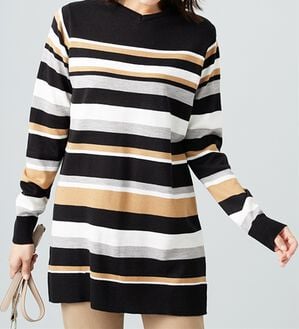 BELLUNA（ベルーナ）の「カシミヤタッチニットチュニック（チュニック）」｜黒系