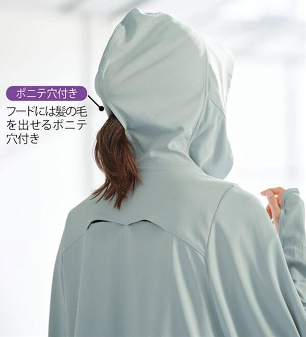 BELLUNA（ベルーナ）の「短め丈で風通る！ひさし付ＵＶパーカー（パーカー）」｜詳細画像
