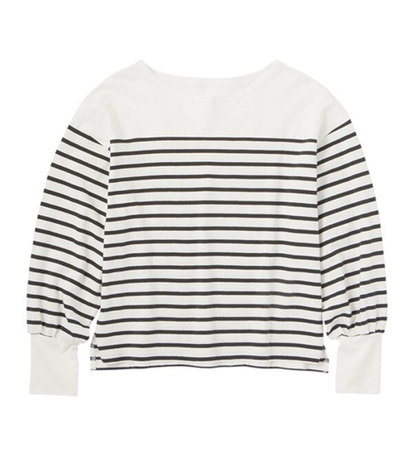 Viola e Viola（ヴィオラ エ ヴィオラ）の「トレンドを楽しむ！バスクボーダーパフ袖プルオーバー（カットソー）」｜詳細画像