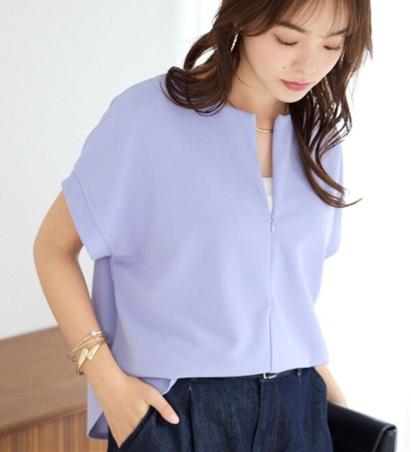 alotta（アロッタ）の「ジップ使いドルマンブラウス（ブラウス）」｜詳細画像