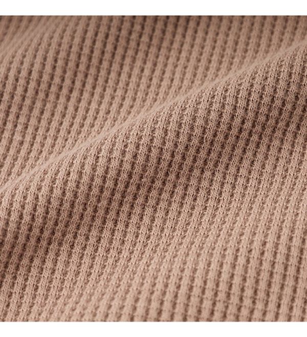 GeeRA（ジーラ）の「スナップボタンワッフルクロップドトップス（カットソー）」｜詳細画像