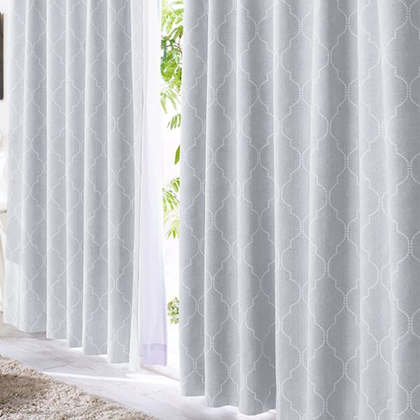 多機能レース付！1級遮光タイル柄カーテン - ベルーナ【公式】