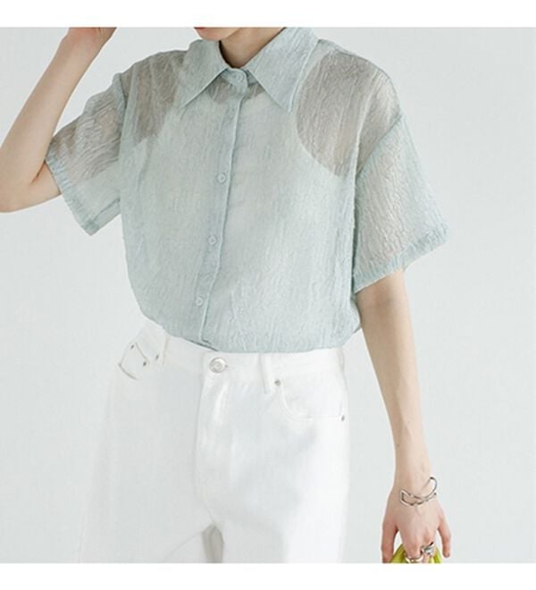 GeeRA（ジーラ）の「ニュアンスワッシャーシアーシャツ（シャツ）」｜詳細画像