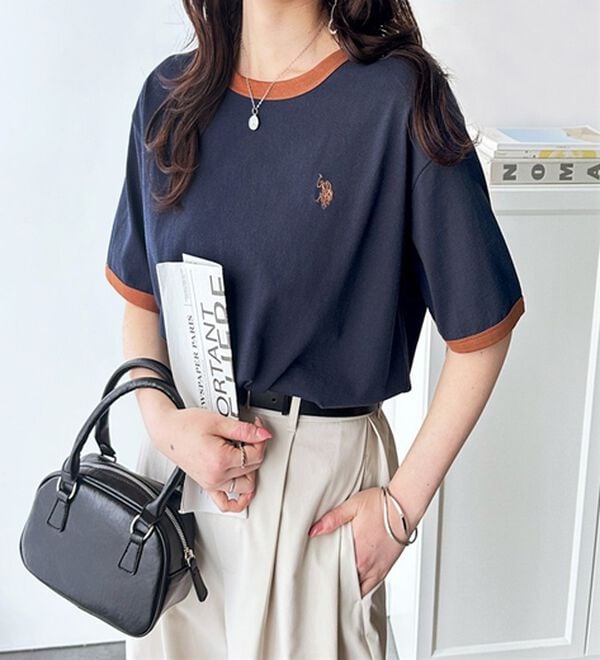 GeeRA（ジーラ）の「【ＵＳ．ＰＯＬＯ．ＡＳＳＮ】接触冷感リンガーＴシャツ（Tシャツ）」｜詳細画像